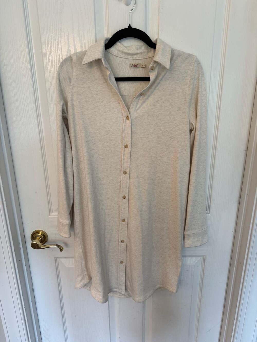 Faherty Women's Legend Sweater Shirtdress in Off-White